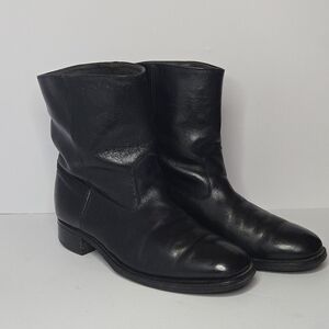 Vintage Boot & Shoe Workers Union Mens Black Leather Chelsea Boots Sz 12C